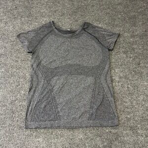 Lululemon Shirt Womens Size 8 Grey Swiftly Tech Short Sleeve Athletic Running